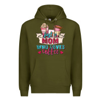 Army Green just a mom who loves coffee Premium Hoodie - Zillion Design Studio