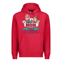 Cardinal just a mom who loves coffee Premium Hoodie - Zillion Design Studio