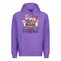 Purple just a mom who loves coffee Premium Hoodie - Zillion Design Studio