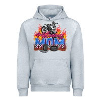 Heather Grey motocross mom Urban Hoodie - Zillion Design Studio