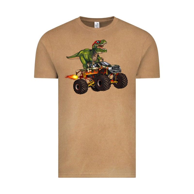 Monster Truck And T Rex Dinosaur Vintage Tee by Artiststas | Teevron