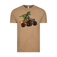 Vintage Coffee monster truck and t rex dinosaur Vintage Tee - Artiststas