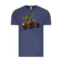 Vintage Denim monster truck and t rex dinosaur Vintage Tee - Artiststas