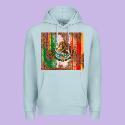 Mexican Flag Serape Premium Hoodie Designed By Cts Tumbler Store
