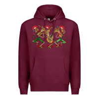 Burgundy mexican skeletons Premium Hoodie - CTS Tumbler Store