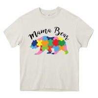 Cream mama bear Heavy Core Tee - CowhideDigitalArt