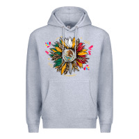 Heather Grey mexican sunflower Premium Hoodie - CTS Tumbler Store