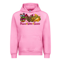 Fuchsia Pink peace love tacos Urban Hoodie - CTS Tumbler Store