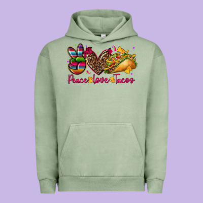 Peace Love Tacos Urban Hoodie Designed By Cts Tumbler Store