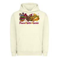 Pigment Pistachio peace love tacos Urban Hoodie - CTS Tumbler Store