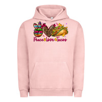 Pigment Salmon peace love tacos Urban Hoodie - CTS Tumbler Store