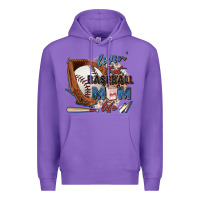 Purple livin' that baseball mom life Premium Hoodie - Zillion Design Studio