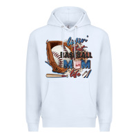 White livin' that baseball mom life Premium Hoodie - Zillion Design Studio