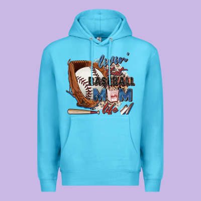 Livin' That Baseball Mom Life Premium Hoodie Designed By Zillion Design Studio