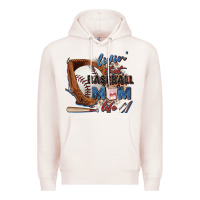 Pale Pink livin' that baseball mom life Premium Hoodie - Zillion Design Studio