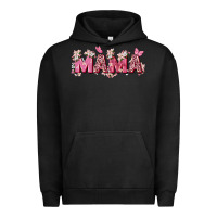 Pigment Black pink flowers mama Urban Hoodie - Zillion Design Studio