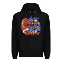 Black livin' that football mom life Premium Hoodie - Zillion Design Studio