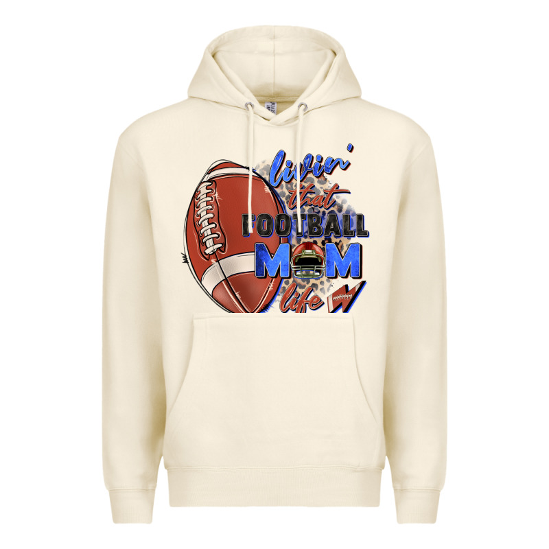 Livin' That Football Mom Life Premium Hoodie by Zillion Design Studio | Teevron