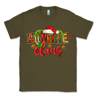 Army Green christmas auntie claus Classic Tee - FaDigitalArtStudio