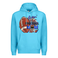 Ocean Blue livin' that football mom life Premium Hoodie - Zillion Design Studio