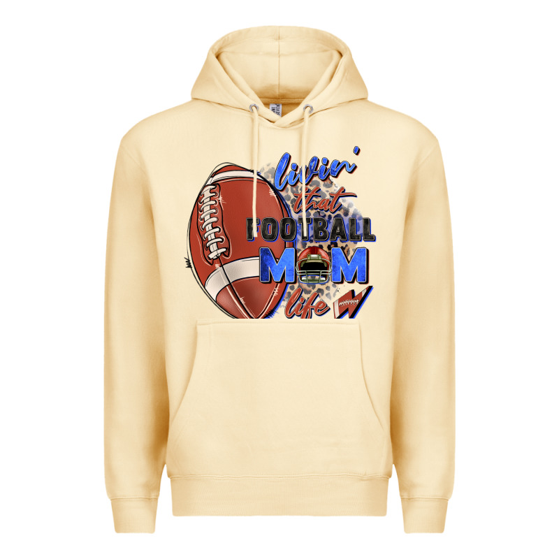 Livin' That Football Mom Life Premium Hoodie by Zillion Design Studio | Teevron