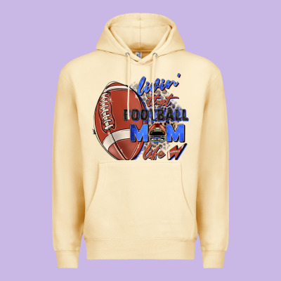 Livin' That Football Mom Life Premium Hoodie Designed By Zillion Design Studio