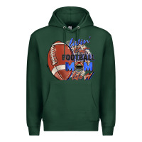 Sports Green livin' that football mom life Premium Hoodie - Zillion Design Studio