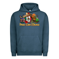 Pigment Midnight Navy peace love mexico Urban Hoodie - CTS Tumbler Store