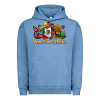 Pigment Pebble Blue peace love mexico Urban Hoodie - CTS Tumbler Store