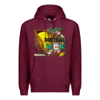 Burgundy livin' that softball mom life Premium Hoodie - Zillion Design Studio