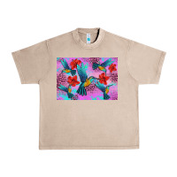 French Oak Flower Hummingbird Urban Heavy Tee - Artiststas