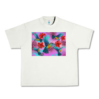 Pistachio Flower Hummingbird Urban Heavy Tee - Artiststas