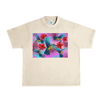 Sandshell Flower Hummingbird Urban Heavy Tee - Artiststas