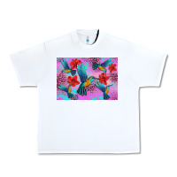 White Flower Hummingbird Urban Heavy Tee - Artiststas