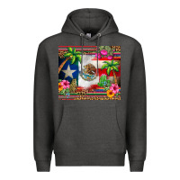 Charcoal Heather mexico and puerto rico Premium Hoodie - CTS Tumbler Store