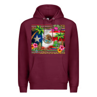 Burgundy mexico and puerto rico Premium Hoodie - CTS Tumbler Store