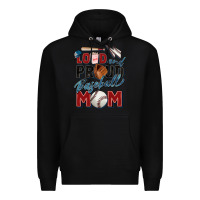 Black loud and proud baseball mom Premium Hoodie - Zillion Design Studio