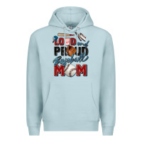 Blue Mist loud and proud baseball mom Premium Hoodie - Zillion Design Studio