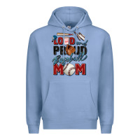 Colony Blue loud and proud baseball mom Premium Hoodie - Zillion Design Studio