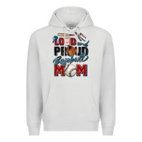 Dove Grey loud and proud baseball mom Premium Hoodie - Zillion Design Studio