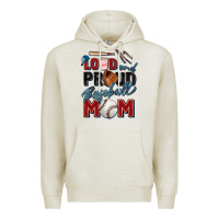 Oatmeal Heather loud and proud baseball mom Premium Hoodie - Zillion Design Studio
