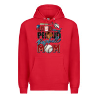Red loud and proud baseball mom Premium Hoodie - Zillion Design Studio