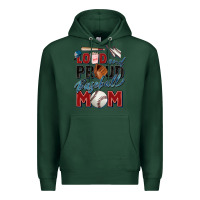 Sports Green loud and proud baseball mom Premium Hoodie - Zillion Design Studio