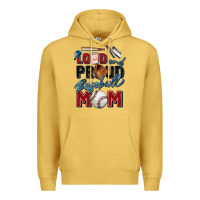 Antique Gold loud and proud baseball mom Premium Hoodie - Zillion Design Studio