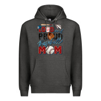 Charcoal Heather loud and proud baseball mom Premium Hoodie - Zillion Design Studio