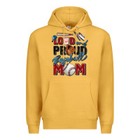 Mustard loud and proud baseball mom Premium Hoodie - Zillion Design Studio