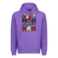 Purple loud and proud baseball mom Premium Hoodie - Zillion Design Studio