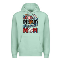 Seafoam loud and proud baseball mom Premium Hoodie - Zillion Design Studio