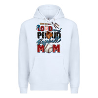 White loud and proud baseball mom Premium Hoodie - Zillion Design Studio