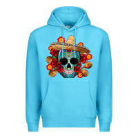 Ocean Blue mexico skull Premium Hoodie - CTS Tumbler Store